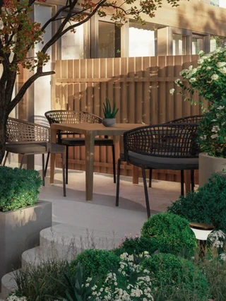 5 townhouses with private patios